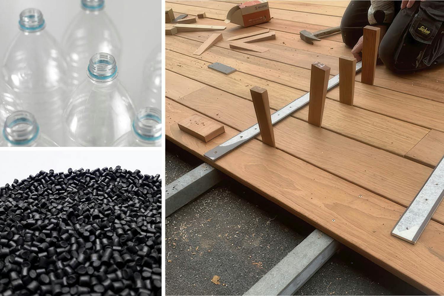 Återvunnen plast Bygg med återvunnen plast